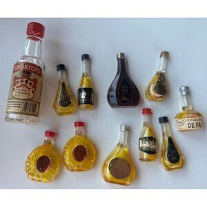 MIXED Lot of 11 Plastic Fridge Magnets Liquor Bottles Adult Beverages (READ)